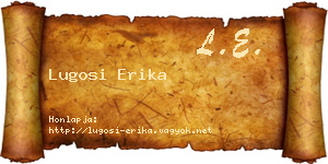 Lugosi Erika névjegykártya